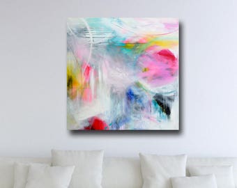 Large Art Print, Wall Art Canvas, Abstract Art Painting, Large Giclee Print, Canvas Wall Art, Colourful Modern Art, Expressive Abstract Art