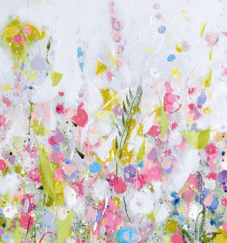 Large Floral Wall Art Canvas Meadow Art Abstract Floral Etsy UK