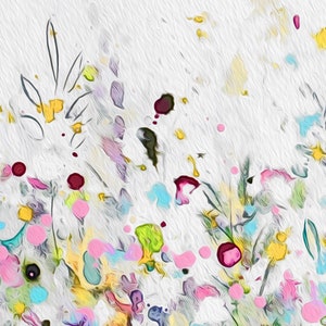 Large Abstract Floral Meadow Canvas Print Giclee Wall Art, Canvas Print ...