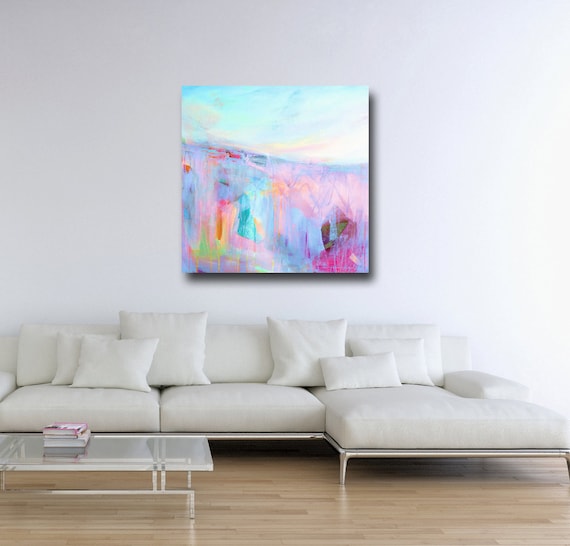 Large Wall Art Landscape Canvas Giclee Print from Painting Etsy