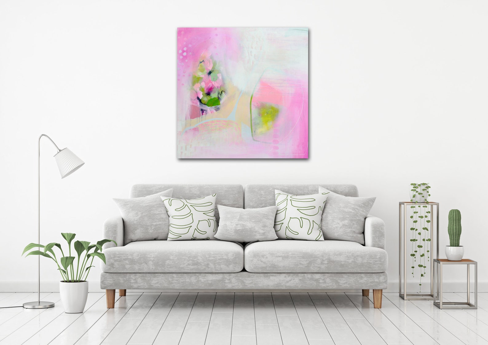 Large Pink Wall Art Abstract Canvas Print From Painting - Etsy UK
