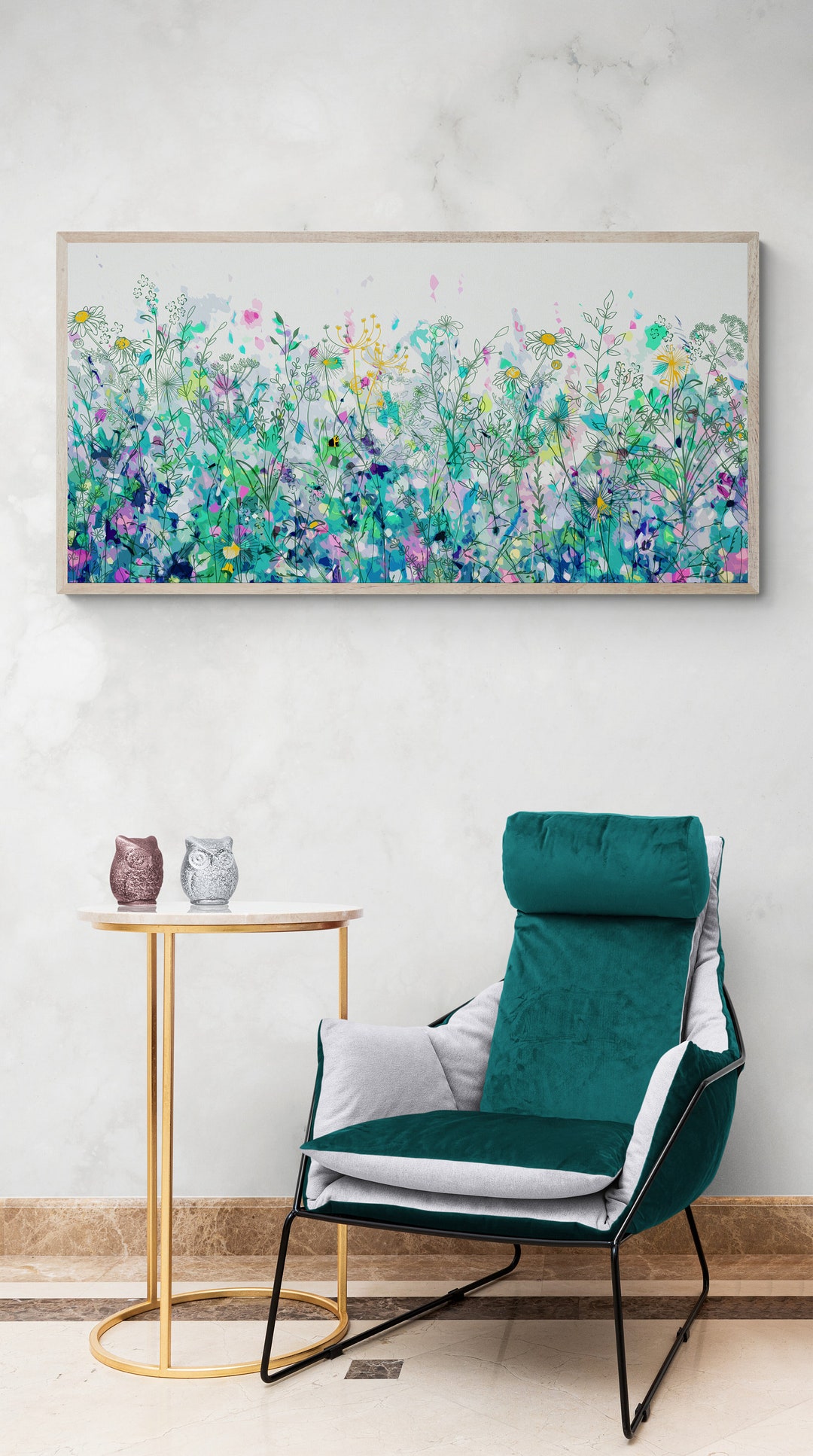 Floral Canvas Print: Abstract Flower Meadow Giclee Art - Etsy