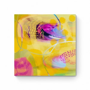 Yellow Abstract Canvas Large Wall Art Print from Painting Expressive Art Modern Canvas Colourful Painting Print Abstract Wall Art Print