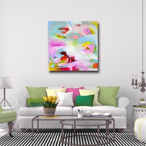 Large Abstract Canvas Print: Expressive Giclee Wall Art