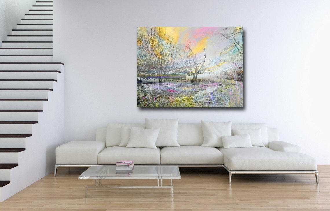 Landscape Canvas Print Trees Giclee Print Large Canvas Art Etsy