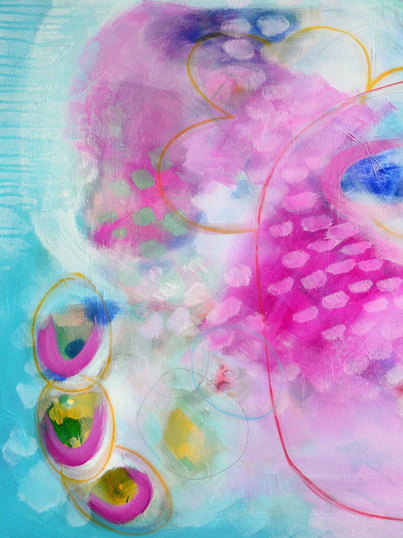 Set of 2 Abstract Art Prints on Canvas or Fine Art Paper Pair Etsy UK