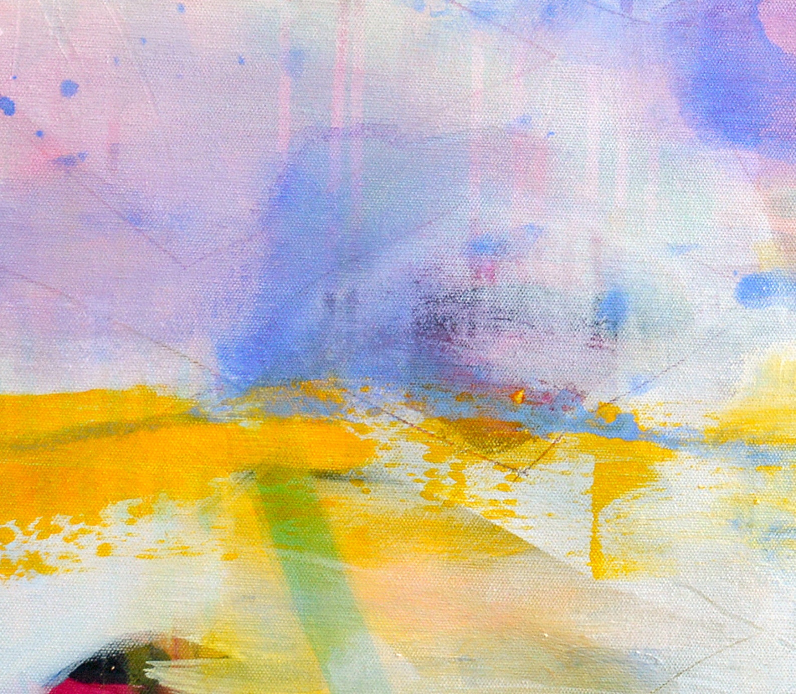 Large Abstract Print Pink and Blue Wall Art Canvas Giclee Etsy