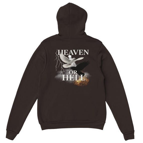 Heaven or Hell Hoodie, Dark Aesthetic Streetwear, Gothic Angel