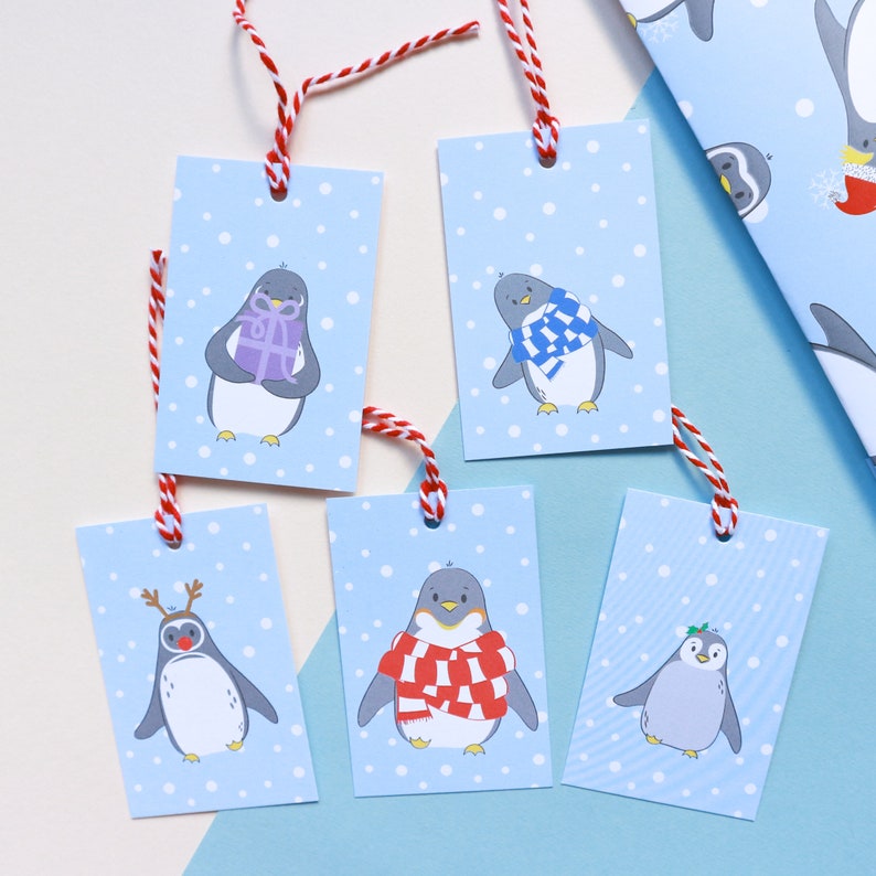 Cute Penguins and Snowmen Furoshiki with Free Shipping