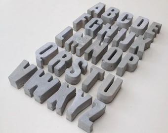 Cement letters - PERSONALISED