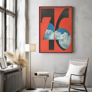 76 IMPRESIÓN BAUHAUS Bauhaus - Impresión Bauhaus Minimalista de mediados de siglo Póster de pared Arte Art Déco vintage Decoración del hogar Descarga digital - Bauhaus rojo