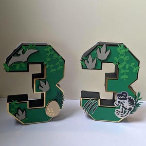 Jurassic Park 3D letters - dinosaur theme party decor