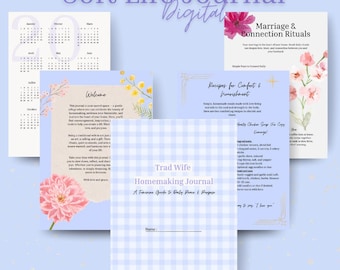 Trad Wife Journal – Digital Journal | Soft Girl | Printable A4 PDF or Digital Use