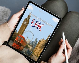 My Exchange Student Journey – Digital Journal | Study Abroad Student | A4 PDF for Print or Digital Use – U.K Edition (40+ Pages)