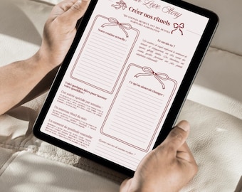 Our Love Story – Digital Journal to Fill in | Young Couple | A4 PDF to Print or Use Digitally – Short FR Edition