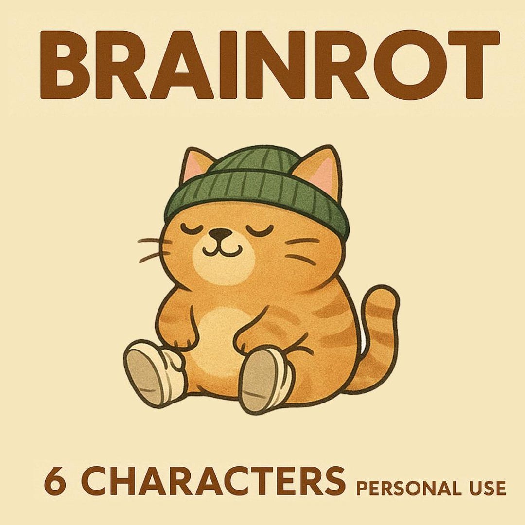 Brainrot Cat Character – Ai-generated PNG for Personal Use - Etsy