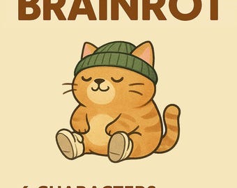 Personaje de gato Brainrot: PNG generado por IA para uso personal