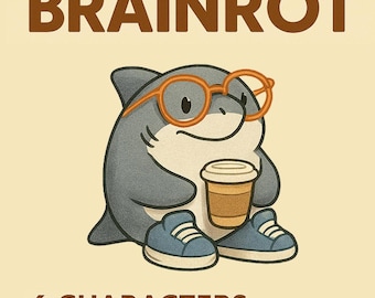 Tiburón Brainrot: PNG generado por IA para uso personal