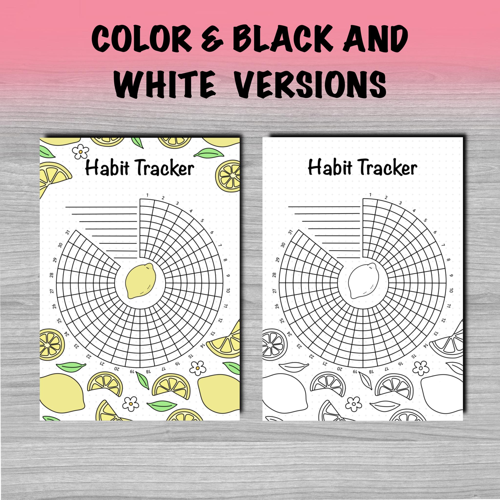 Lemon Habit Tracker Printable – Aesthetic Digital Journal – Daily ...