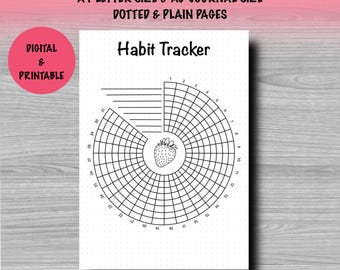 Bee Habit Tracker Printable A4 A5 Journal Page Habit Tracker Planner ...