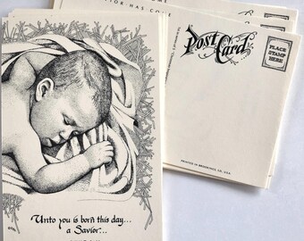 Baby Jesus Christmas Postcards: Christian Art Print, 20-Pack