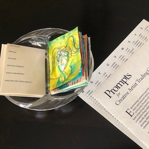 Instructions pour les cartes ATC d'artistes créatifs avec dos imprimé et idées cadeaux pour enfants adolescents adultes tout âge art dessin peinture jeux