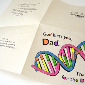 Fathers day birthday thanks love God bless you dad or father-in-law digital printable DIY coloring page card with DNA genealogy art image 5