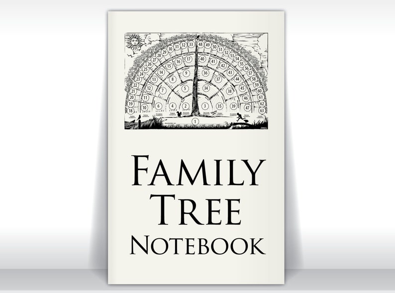 2 Family Tree Notebooks Print Edition gifts for men women baby grandparents in-laws mothers fathers day and kids to chart ancestry genealogy image 2