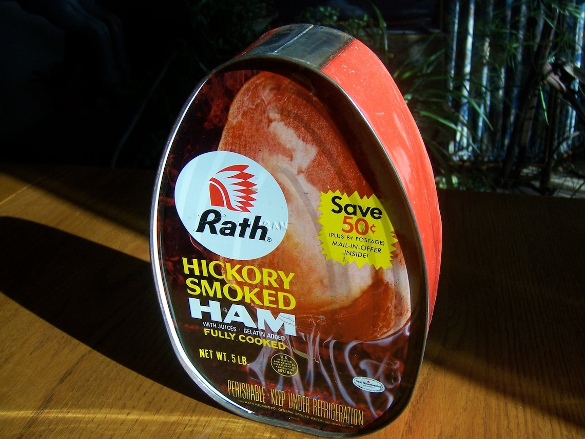 Vintage Canned Ham Tin Container from the good old days Etsy