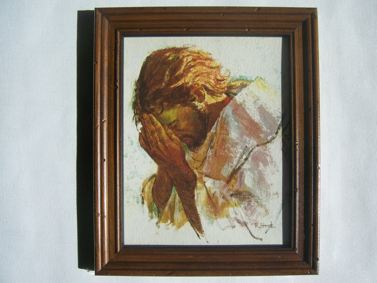 Christ at Prayer by Richard Hook art print picture of Jesus on Etsy