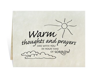 Sympathy Card: Warm Thoughts & Prayers (Digital Art)