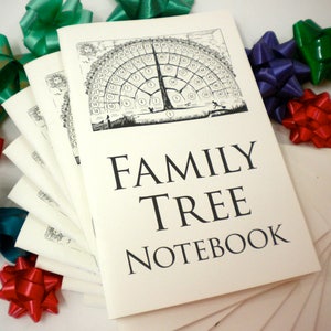 2 Family Tree Notebooks Print Edition gifts for men women baby grandparents in-laws mothers fathers day and kids to chart ancestry genealogy image 7