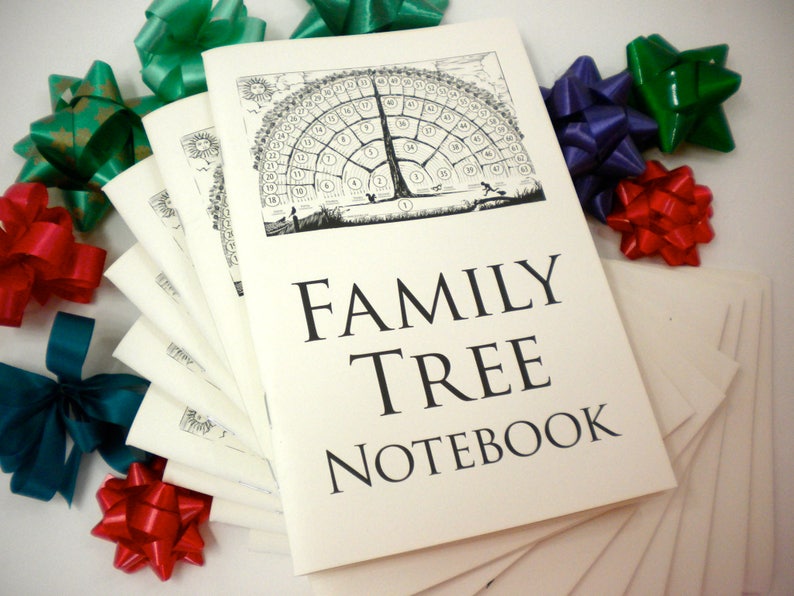 2 Family Tree Notebooks Print Edition gifts for men women baby grandparents in-laws mothers fathers day and kids to chart ancestry genealogy image 7