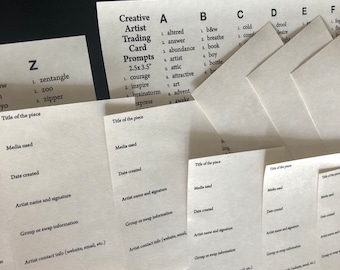 Creative Artist Trading Card Prompts: ATC Inspiration and backs