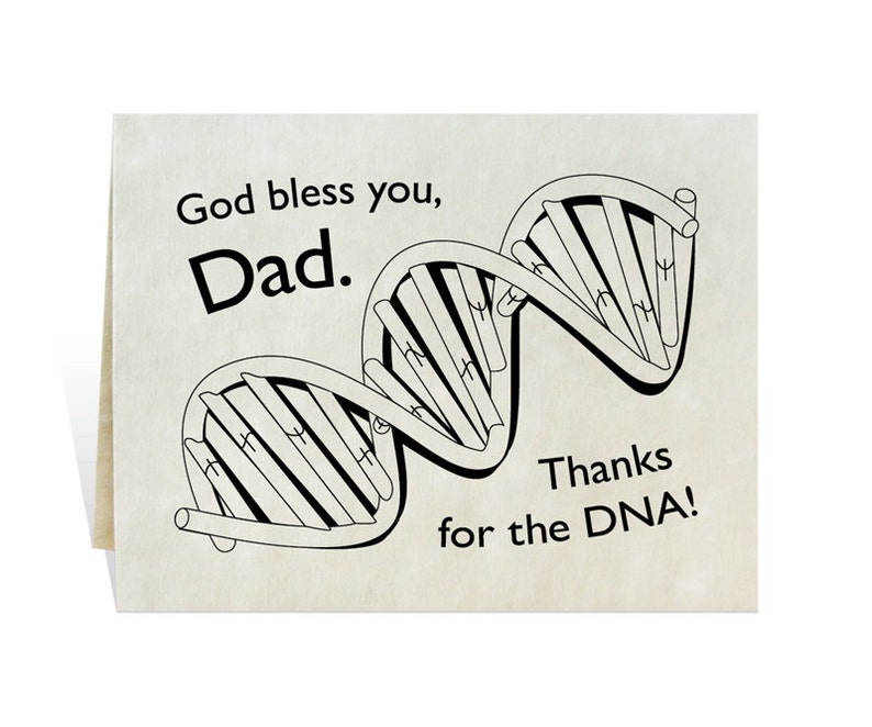 Fathers day birthday thanks love God bless you dad or father-in-law digital printable DIY coloring page card with DNA genealogy art image 1