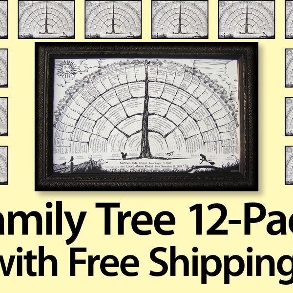 12 Generation Family Tree Poster - Etsy