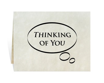 Thinking of you thought bubble printable card or poster to show care, concern, love, compassion, get well, thoughtfulness and personalize.