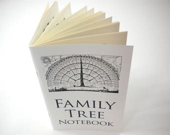 2 Family Tree Notebooks Print Edition gifts for baby, men, women, grandparents, in-laws, mothers, fathers, kids to chart ancestry genealogy