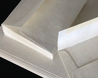 Parchment Stationery Set: 20 Blank Cards & Envelopes - Printer Friendly