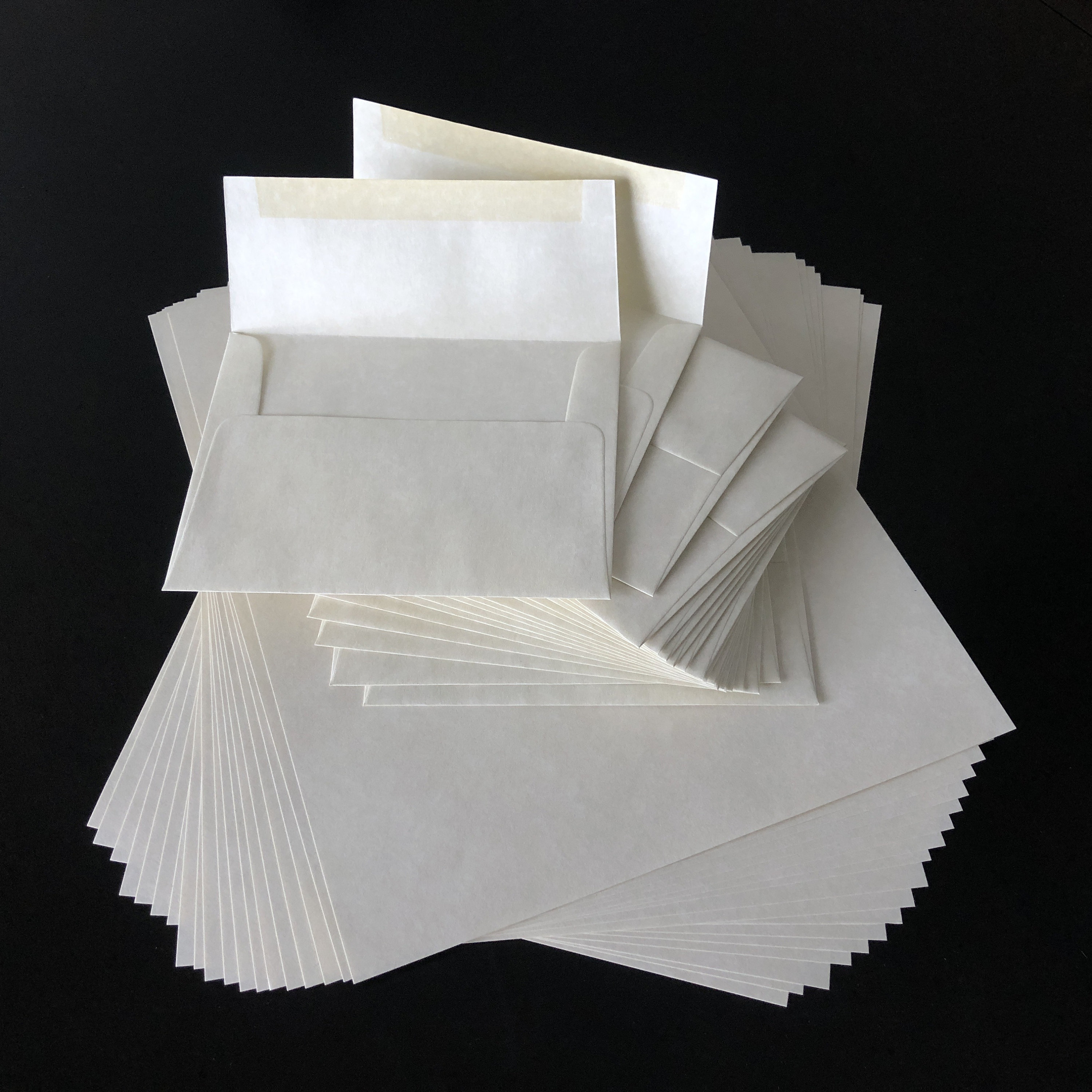 Blank Paper and Envelopes Parchment Stationery for Thank You, Greeting,  Note Cards, Wedding, Graduation Invitations, 20 Sets 40 Pieces 