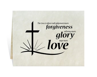 Christian Cross Card: Baptism, Communion, Easter, All Occasion (Digital Download)