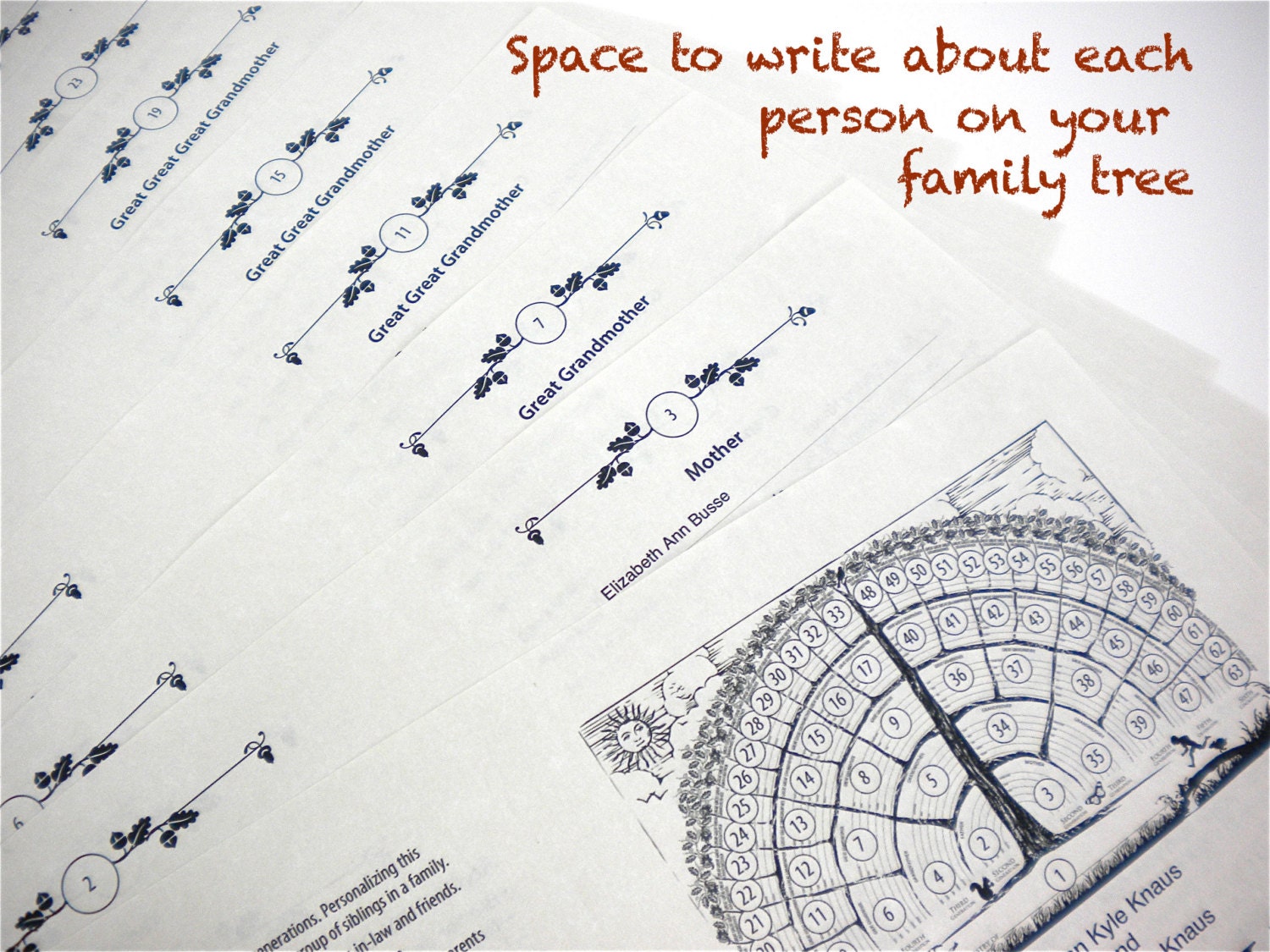 Family Tree Notebook Printable Pdf-fill-in-blank-template - Etsy