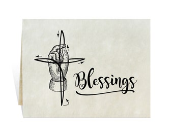 Blessings Printable Card: Sign of the Cross Art (PDF)