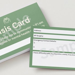 Tarjeta de crisis de salud mental