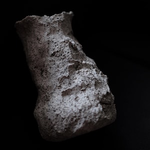 White Ceramic Vase Made From Raw Clay