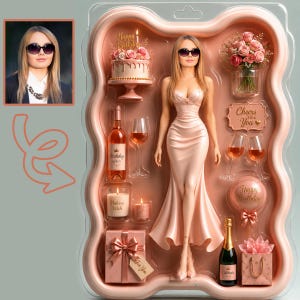 Personalized Birthday Action Figure for Her, Custom Doll from Photo, Birthday Queen Gift, Custom Figurine, Unique Birthday Gift for Women
