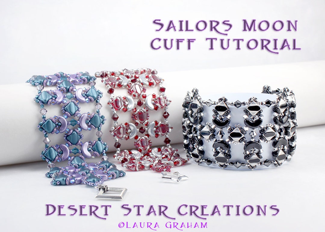 Sailors Moon Cuff Bracelet Tutorial Silky Bead Arcos Par Etsy
