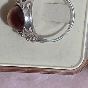 Bernstein Art Deco Bernsteinring , Bernstein, 925 Sterlingsilber Bild 10