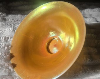 Steuben Gold Aurene Calcite Bowl | Frederick Carder Era Art Glass