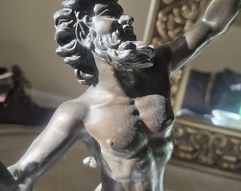 BRONZE Pompeii Dancing Faun Metal Statue Vintage metal